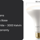 10W (65W Replacement) - BR30 Dimmable LED Bulb 3000K