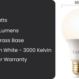 13W (100W Replacement) - A19 Dimmable LED Bulb 3000K